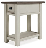Signature Design by Ashley Bolanburg Farmhouse Chair Side End Table, Light Brown & Whitewash Signature Design by Ashley