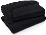 Utopia Bedding Twin Fitted Sheets - Bulk Pack of 2 Bottom Sheets - Soft Brushed Microfiber - Deep Pockets - Shrinkage & Fade Resistant - Easy Care (Twin, Black) Utopia Bedding