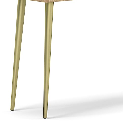 SIMPLIHOME Jager Solid Mango Wood and Metal 48 Inch Wide Contemporary and Mid Century Console Table in Natural, for The Living Room, Entryway and Bedroom SIMPLIHOME
