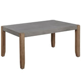 Alaterre Furniture Newport Living Room Collection – 36” x 24” Rustic Industrial Small Coffee Table with Faux Concrete Top Finish and Light Amber Solid Wood Legs (Concrete Gray) Alaterre Furniture