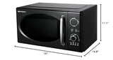 Emerson MWRG0901BK Retro Compact Countertop 800W Microwave Oven with 1,000W Grill Function, LED Display, 5 Power Levels, 8 Auto Menus, Glass Turntable and Child Safe Lock, 0.9 Cu. Ft., Black Emerson