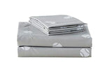 Chezmoi Collection 4-Piece Kids/Teens Sports Sheet Set - Soft Microfiber Gray White Baseball, Queen Size Chezmoi Collection