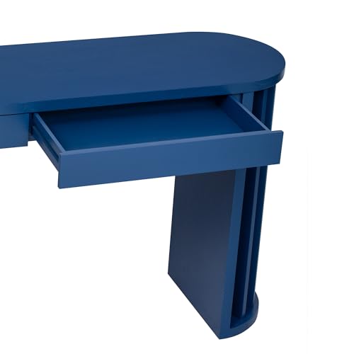 Merax 59" Modern Minimalist Console Table for Entryway Hallway Front Door, Narrow Sideboard with Sturdy Legs, Easy Assemble Navy Blue Merax
