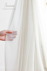 Floroom Wedding Arch Draping Fabric 2 Panels 20Ft Ivory Chiffon Fabric Drapes Arbor Drapery Wedding Ceremony Reception Swag Decorations Floroom