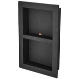 VEVOR Shower Niche Ready for Tile 16" x 24", Double Shelf Organizer, Square Corners Wall-inserted Niche Recessed, Sealed Protection Modern Soap Storage Niche for Shower Bathroom, Black VEVOR
