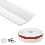 Piclafe Garage Door Seal Top and Sides, Garage Door Weather Stripping, Universal Garage Door Trim Weatherproofing Seal Strips with Adhesive Backing and Screws, White, 34.4FT Piclafe