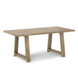 SIMPLIHOME Whitley Dining, Solid Mango Wood Farmhouse-Style Rectangular Kitchen Table in Grey Wash for 4 to 8 People, 72 inches SIMPLIHOME