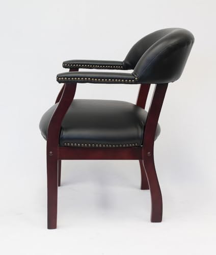 Boss Captain’s Chair In Black Vinyl Boss Office Products