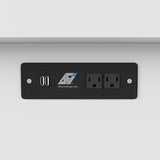 AFI, Nantucket Queen Murphy Bed Chest with Mattress, Storage Drawer and Built-In USB Charger, White AFI