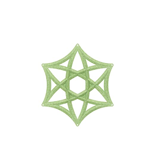 OSHIYINN Hanging Room Divider - 12Pcs 3D DIY Hollowed Out Hexagram Star Felt Fiber Surface High Density Polyester Fiber Screen Panel Home Office Decoratio Partition (Neon Green) OSHIYINN