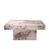 Acme Fultan Contemporary ECC/Wood Square Coffee Table in Beige Engineered Stone Acme
