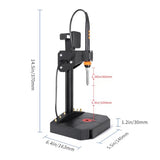 Vertical Heat Set Insert Tool Pressing Machine with 90W Soldering Iron, Heat Set Tips M2-M8, 30PCS Brass Nuts Threaded Inserts for 3D Printed Part Mintion