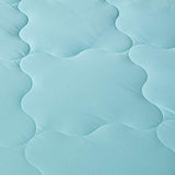 Comfort Spaces Vixie Reversible Comforter Set - Trendy Casual Geometric Quilted Cover, All Season Down Alternative Cozy Bedding, Matching Sham, Aqua/Gray, Full/Queen 3 piece Comfort Spaces