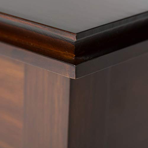 SIMPLIHOME Artisan SOLID WOOD 21 inch wide Square End Side Table in Russet Brown with Storage, 1 Drawer, for the Living Room and Bedroom SIMPLIHOME