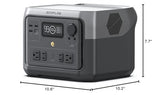 EF ECOFLOW Portable Power Station RIVER 2 Max 500, 499Wh LiFePO4 Battery/ 1 Hour Fast Charging, Up To 1000W Output Solar Generator (Solar Panel Optional) for Outdoor Camping/RVs/Home Use EF ECOFLOW