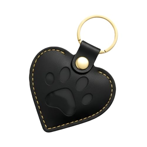PLUSYYY Pet Fur Keepsake Keychain - Dog Hair & Cat Fur Memory Charm, Pet Memorial Gift for Dog and Cat Lovers (Black)