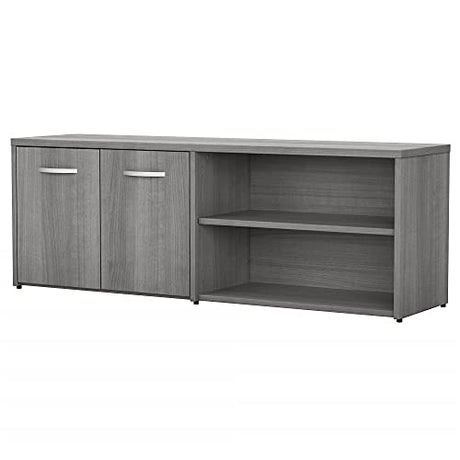 Bush Business Furniture Studio C Low Storage Cabinet with Doors by Platinum Gray Chrome Finish Bush Business Furniture