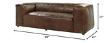 ACME Brancaster Sofa - - Retro Brown Top Grain Leather Acme