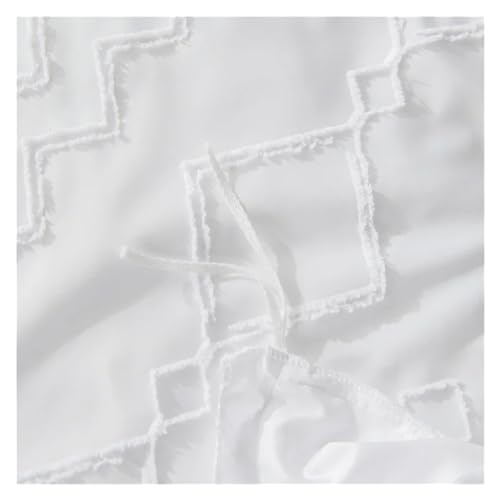 YUSIWOAL White Cover Duvet Cover Sets King Size Bedding Set Comforter Cover with Pillowcase Compatible with Double Bed Single Bed Linen,Summer Duvet Cover sets(Bianco,King) YUSIWOAL