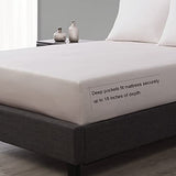 Vera Wang - Queen Size Sheet Set, Soft & Smooth Sateen Cotton Blend Bedding, Deep Pocket, 800 Thread Count, Bed Sheets with Fitted Sheet & Matching Pillowcases (Rose Quartz) Vera Wang
