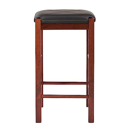 Linon Brown 3-Piece Table Faux Marble Tavern Set, 42" w x 22.25" d x 36" h - WoodArtSupply