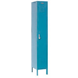 GLOBAL INDUSTRIAL Single Tier Locker, 12x18x72 1 Door, RTA, Blue Global Industrial