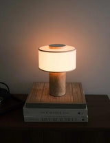 BSOD Travertine Lamp, Rechargeable 10 Inch Stone Table Lamp Marble Wabi Sabi Light Fixture Cordless Touch Dimmable LED Decor for Console, Side, Entryway, Foyer, Counter(Rechargeable Travertine Lamp) BSOD