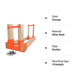 Mr IRONSTONE Firewood Log Storage Rack Bracket Kit, Adjustable Wood Rack Length Based on the Amount of Wood, for Outdoor Indoor Patio Deck Metal Log Holder Outdoor Tools with 34 Accessories Orange Mr IRONSTONE