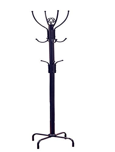 Frenchi Home Furnishing CR002 Coat Rack, 12 Hook, Black