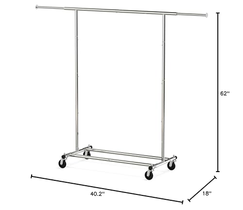 Simple Houseware Heavy Duty Clothing Garment Rack, Chrome Simple Houseware