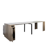 Ball & Cast 23.62-118.11" Extendable Dining Room Table for 6-12, Rectangle Extension Kitchen Dining Table with Storage and USB Ports,Folding Dinner Table for Kitchen Living Meeting Room,Grey Ball & Cast
