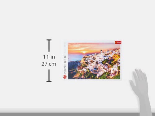 Trefl Sunset Over Santorini 1000 Piece Jigsaw Puzzle Red 27"x19" Print, DIY Puzzle, Creative Fun, Classic Puzzle for Adults and Children from 12 Years Old Trefl