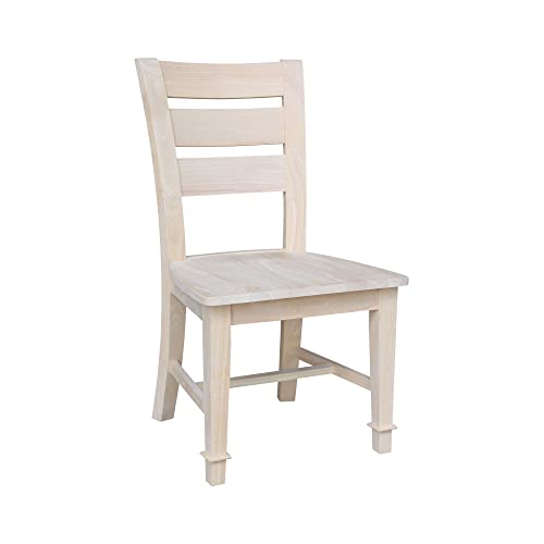 IC International Concepts Tuscany Chair, 21.3" W x 22" D x 38.2" H, Unfinished IC International Concepts