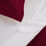 Superior Combed Cotton, 300 Thread Count 2 Piece Duvet Cover Set with 1 Pillow Sham, Single Ply Cotton, Soft and Luxurious Bedding Sets - Twin Duvet Cover, Burgundy Superior