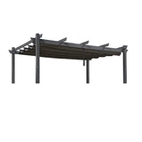 PURPLE LEAF Pergola Shade Cover for 10' X 12' Deck Porch Outside Outdoor Retractable Durable Fabric Canopy Replacement Top Only Gray PURPLE LEAF