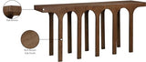 Meridian Furniture 99076Brown-T Westfield Collection Art Deco Console Table with Rich Brown Finish, Oak Veneer, Mixture of Solid Wood and MDF, 70" W x 18" D x 31" H, Brown Meridian Furniture
