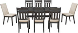 Crosley Furniture Hayden 9-Piece Modern Farmhouse Dining Table Set for 8 with 6 Slat and 2 Parsons Chairs, Slate Crosley Furniture