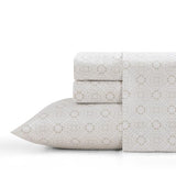ELLE Decor Printed 4-Piece Microfiber Bed Sheet Set, 12-inch Deep Pocket, Full, High Tide Elle Decor