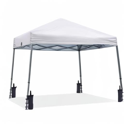 ABCCANOPY Stable Pop up Outdoor Canopy Tent 10 x 10 ft Base / 8 x 8 ft Top, White ABCCANOPY
