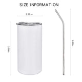 JYLJINGYULI 4 pack 12 oz Sublimation Tumblers Blanks, 12oz Sublimation Tumbler Cups Blank Bulk, Straight Skinny Insulated Cup Stainless Steel Water Bottle with Lid and Straw for Craft DIY JYLJINGYULI