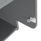 MERITLINE Twin Horizontal Murphy Bed with Desk and Storage Wardrobe,Cabinets,Shelves and Drawers, Wood Space-Saving Hidden Murphy Wall Bed for Teens Adults (Twin,Grey) MERITLINE