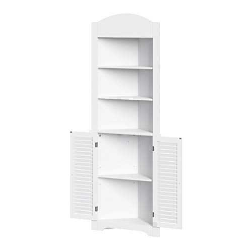 RiverRidge Ellsworth Collection Tall Corner Cabinet, White RiverRidge