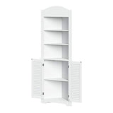 RiverRidge Ellsworth Collection Tall Corner Cabinet, White RiverRidge