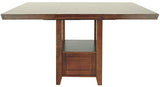 Signature Design by Ashley Ralene Traditional 36" Counter Height Dining Room Extension Table, Medium Brown Signature Design by Ashley