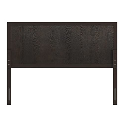 Queen Size Dark Brown Wooden Four Panel Headboard by BizChair - WoodArtSupply