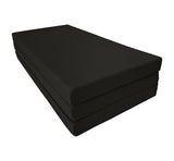 D&D Futon Furniture Portable Trifold Mattress, Foldable Foam Mattresses Small Space Saving Guest, Floor Fold Out Bed Ottoman, 4 inch Folding Cushion Pad Camping RV (Full Size 4x54x75, Black) D&D Futon Furniture