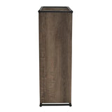 Household Essentials Ashwood 3 Tier Storage Shelf with Metal, Grey Shelves – Black Frame Household Essentials