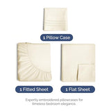 Twin Size 3 Piece Sheet Set - Comfy Breathable & Cooling Bed Sheets Set - Hotel Luxury Bedding for Women, Men, Kids, Teens, Boys & Girls - Deep Pockets, Ultra-Soft, Wrinkle Free - Oeko-Tex - Off White CGK Unlimited