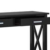 SIMPLIHOME Kitchener SOLID WOOD 47 inch Wide Contemporary Console Sofa Table in Black with Storage, 2 Drawers and 1 Shelf, for the Living Room SIMPLIHOME