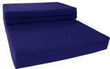 D&D Futon Furniture Shikibuton Trifold Foam Beds, Folding Mattress, Ottoman, Twin Size Royal Blue 75 x 39 x 6 Thick D&D Futon Furniture